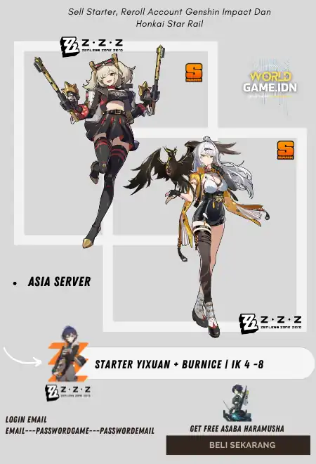 [Asia]  Starter Yi xuan + Burnice | Random Mc Interknot Rank 4-8